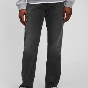GapFlex Straight Jeans with Washwell size 42/32 Washed Black